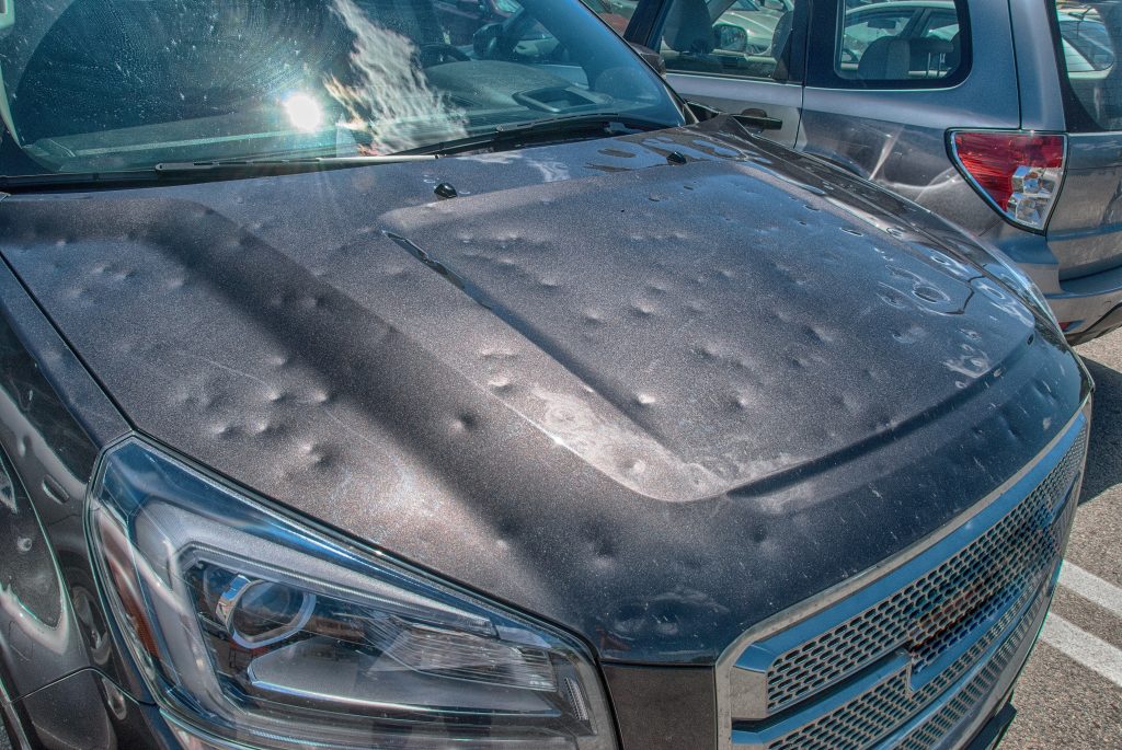 How Much Hail Damage to Total a Car